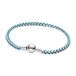 PANDORA Blauw koord slangenarmband van sterling zilver, combinatie van stof en metaal, Moments collectie, lengte: 23 cm, 593816C01-23