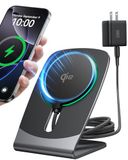 INIU Mag-Safe Draadloze iPhone-oplader, 15 W, Qi2-gecertificeerd, snellaadstation, magnetisch en mobiele telefoonhouder