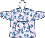 Disney Lilo & Stitch Hoodie Fleece deken, Flower - Kind (3 - 6 jaar) - Polyester