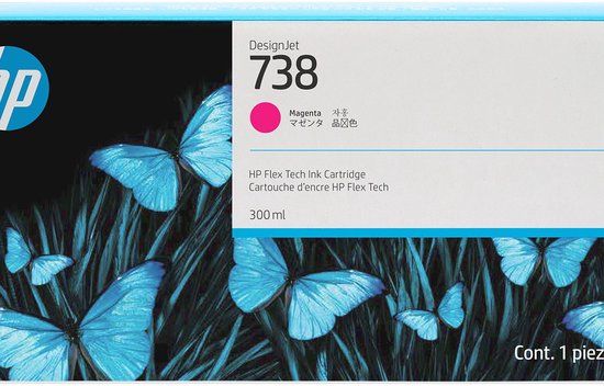 HP 738 Magenta Ink Cartridge 300 ml for DesignJet