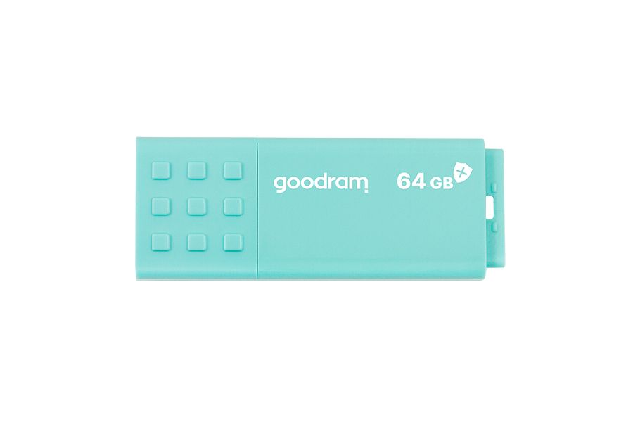 Goodram UME3 USB Flash Drive - 64GB - USB 3.2 Gen 1 - Turquoise
