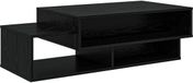 vidaXL Salontafel Zwart Eiken 105 x 50 x 32,5 cm Bewerkt Hout