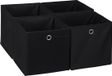Merkloos Relaxdays Kastmand - Set van 4 - Opvouwbaar - 30x30x30 cm - Zwart