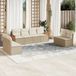 Maison Exclusive - Ensemble de meubles de jardin 8 pièces avec canapé et coussins, beige, en polyrotin
