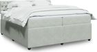 Maison Exclusive - Boxspringbed met matras, lichtgrijs, 200x200 cm, fluweel