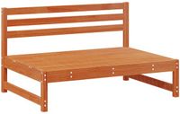vidaXL Fauteuil de jardin central en pin massif, couleur cire, marron