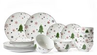Cookinglife Serviesset - Kerstservies - Rood 18-delig / 6 personen