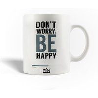 Keramieken mok maniacase, Quote Don't Worry Be Happy