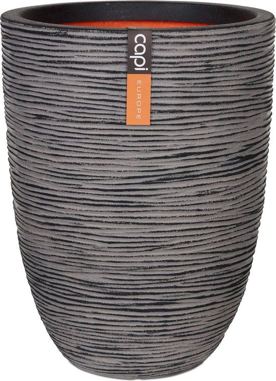 Capi Europe Nature Rib Vaas - 46x58cm - Antraciet