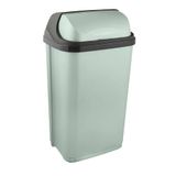 Keeeper Rasmus Afvalbak met roldeksel, 50 l, 39 x 29,5 x 67,5 cm, groen (zachtgroen)