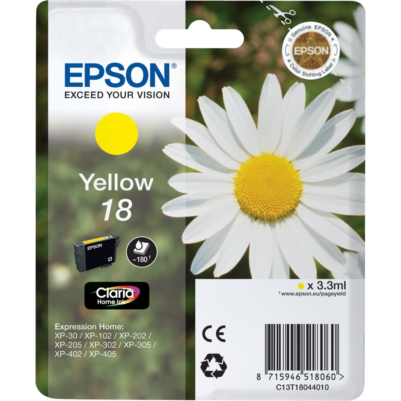 Epson T1804 Claria Home Ink - Geel - Inktcartridge - 3 ml