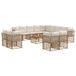 vidaXL Buiten bank set 14 st Natuurlijk en Crème Wit Polyester