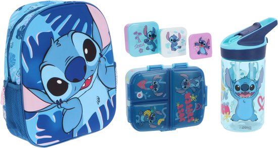 4KidsOnly Lilo & Stitch school set; rugzak en lunchset