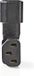 Nedis Verlengstekker - IEC-320-C13 - IEC-320-C14 - Links Gehoekt - Vernikkeld - PVC - Zwart - Doos - 1 Stuks