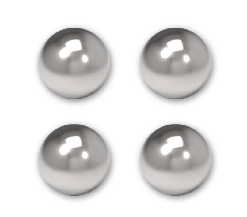 MAUL 6167696 - Schrijfbordaccessoires - zilver - 4 stuks
