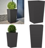 vidaXL Plantenbak - 45x45x75 cm - Staal - Zwart