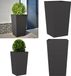 vidaXL Plantenbak - 45x45x75 cm - Staal - Zwart