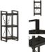 vidaXL Boekenkast met 3 schappen 40x30x80 cm massief mangohout