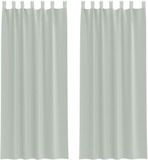 vidaXL Gordijnen voile met lussen 2 st 140x260 cm lichtgrijs