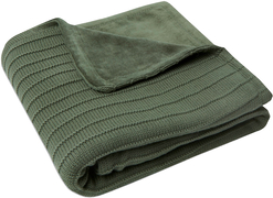 Jollein Baby Deken Ledikant Velvet Pure Knit - Leaf Green - GOTS