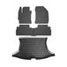 OMAC 7037YPS-484 Jeu de tapis de sol Caoutchouc, noir