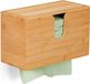 Merkloos Relaxdays handdoek dispenser - bamboe - lichtbruin