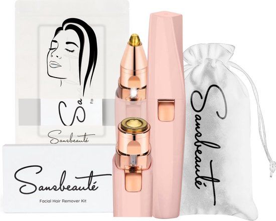 Sansbeauté® Wenkbrauw Trimmer - Gezichtsontharing Apparaat Dames - Pink Edition - USB Oplaadbaar