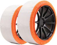 Isse Textiel sneeuwkettingen Super Wit-Oranje 74 XXL 2 stuks (set)