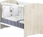 Babyprice Lit bébé 120 x 60 cm, collection Smile, aspect hêtre, blanc