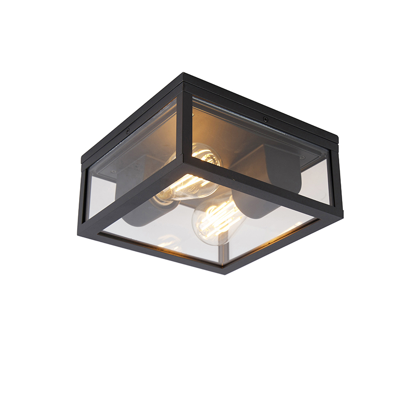 QAZQA Design buiten plafondlamp zwart - Charlois