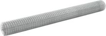 vidaXL Grillage pour poules 10x1,5 m acier galvanisé argenté