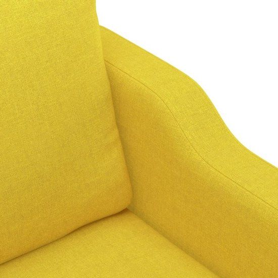 vidaXL Fauteuil 60 cm stof lichtgeel