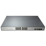 Switch PNI Swpoe16 PoE Switch met 16 poorten 10/100 Mbps en 2 poorten 10/100/1000 Mbps