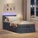 Maison Exclusive - Cadre de lit ottoman avec matelas, gris foncé, 90x200 cm, velours