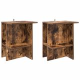 vidaXL Salontafel Gerookt eiken 2 stuks