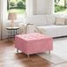 vidaXL Pouf de rangement rose 80 x 80 x 45 cm velours