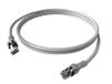 EasyLan DualBoot PushPull IP20 patchkabel, Cat.6A (Klasse EA), S/FTP, grijs, 0,5 m