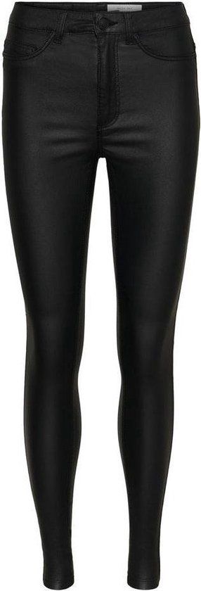 Noisy may Nmcallie Hw Skinny Coated Pants - Black - W32 X L30