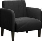vidaXL Fauteuil met armleuningen, fluweel, zwart