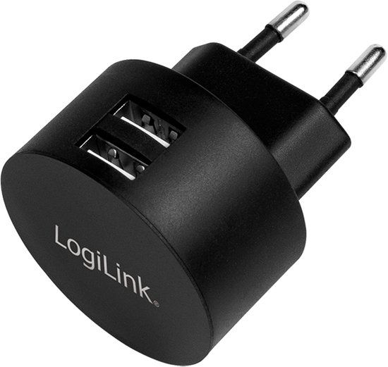 Logilink Wandlader Voor Smartphones En Tablets Usb 105W Dubbele Aansluiting