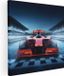 Artaza Canvas Schilderij Formule 1 Auto bij de Finish - Rood - 70x70 - Canvas Print