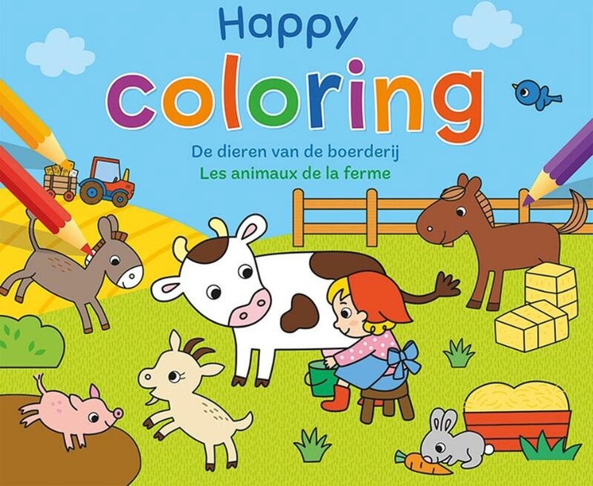 Deltas Happy Coloring - De dieren van de boerderij / Happy Coloring - Les animaux de la ferme