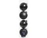 Decoris kerstballen - 4x st - zwart - D10 cm - glas