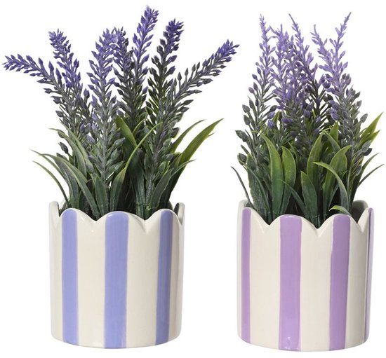 Kaemingk Lavendel decoratieve plant - pot - glanzend