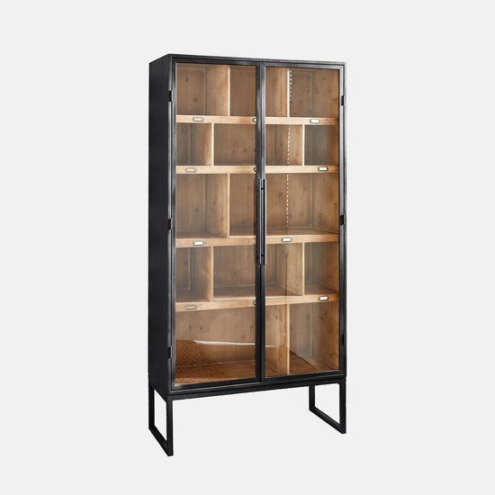LOBERON Kast Fenwicke antiekzwart/bruin