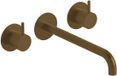 Hotbath Cobber - Wastafelmengkraan - Zonder Waste - Laag - Bruin - Inbouw - Messing