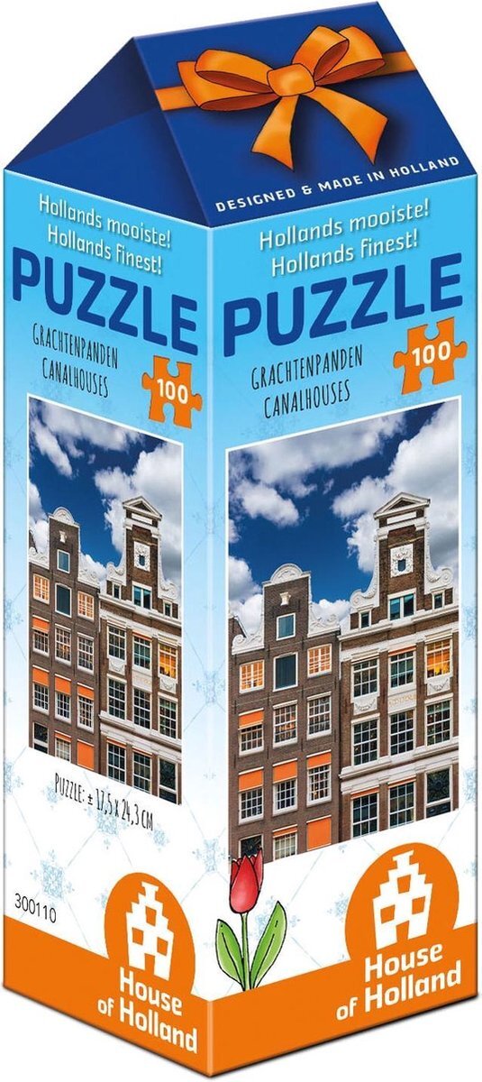 - House of Holland puzzel C 100 stukjes, Grachtenpanden