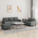 Maison Exclusive - Ensemble de canapés 3 pièces avec coussins, tissu gris foncé