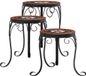vidaXL Plantenstandaards 3 st keramiek terracottakleurig en zwart