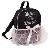 Mini Sac à dos pour Filles - Ballet et Cheer - Noir avec Détails Rose